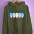 Transgender Pride Flag Christmas Lights Hoodie - Army
